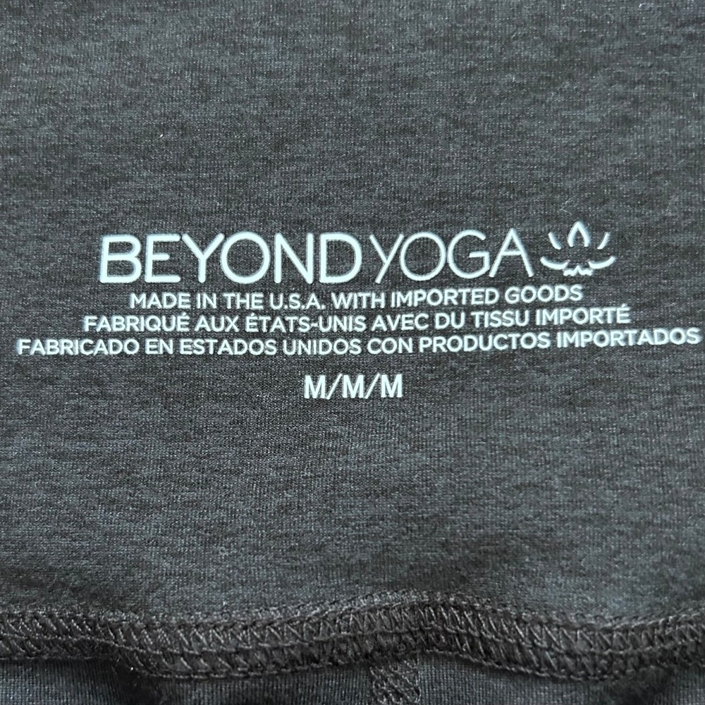 Beyond Yoga Spacedye High Waisted Wide Leg Pants Dark Gray Medium Pocket - Picture 5 of 10